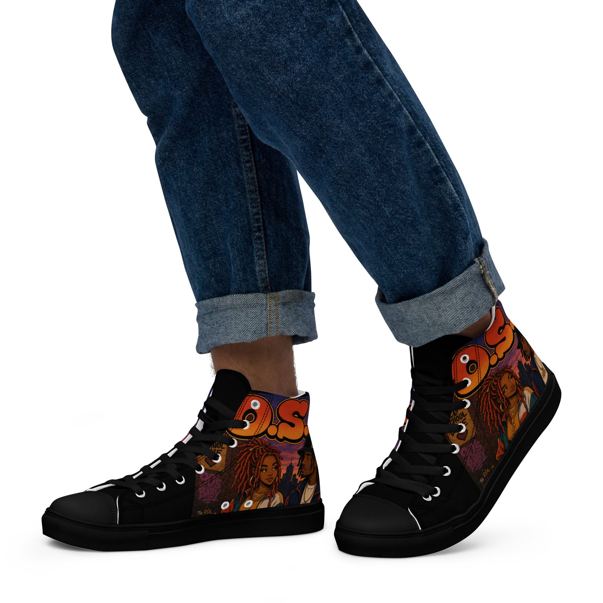 O.S.L EXCLUSIVE MUSIC MERCH Men’s/Womens high top canvas shoes
