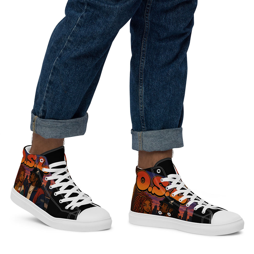 Thumbnail: O.S.L EXCLUSIVE MUSIC MERCH Men’s/Womens high top canvas shoes
