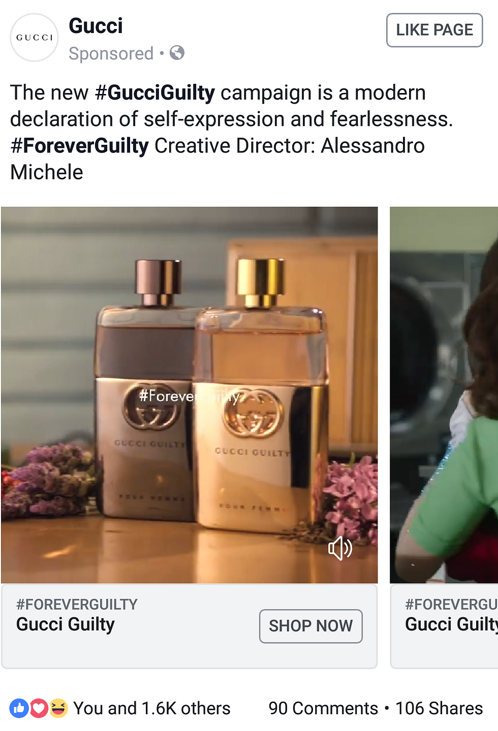 Gucci Forever Guilty Ad