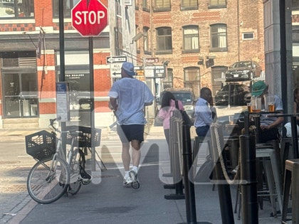 TRAVIS KELCE SPOTTED ON A RUN WORKING UP A SWEAT AHEAD OF WEDDING WEEKEND