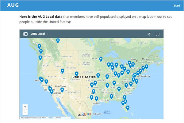 AUG Local user groups locations map.jfif
