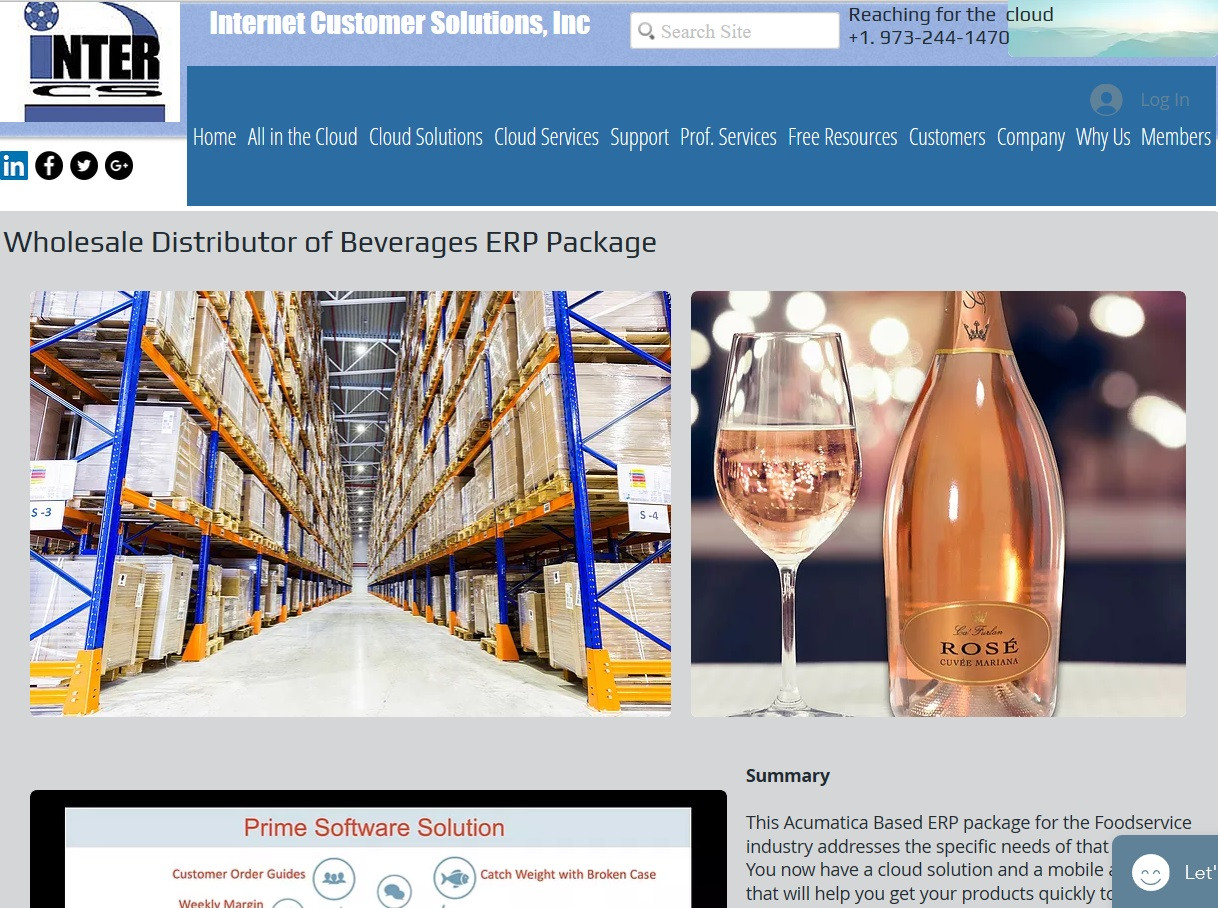 Distributor Beverages ERP intercs