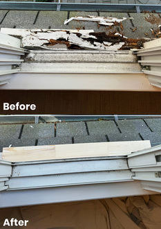 Repair and Restoration. Rotten windows. Rotten window sills. Rotten moldings. Before and after.