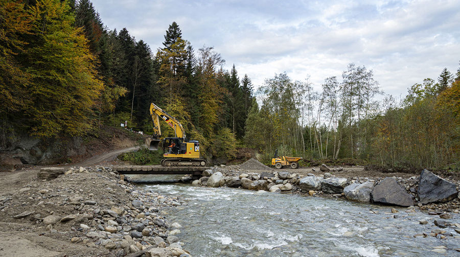 Zugboden, Hochwasserschutz, Rechen,  Ausgleichsmassnahmen
