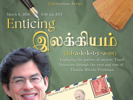 Thomas Hitoshi Pruiksma Talk about Tamil Literature Translating Tamil Texts
