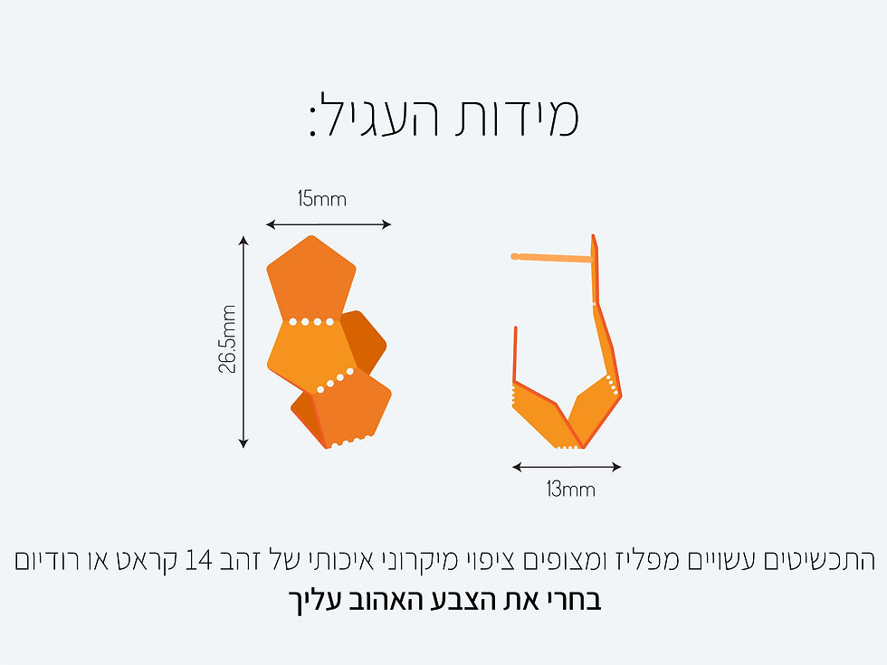 תמונה ממוזערת: עגילי מחומשים כפולים