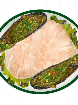 Entradas com verduras e legumes