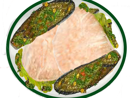 Entradas com verduras e legumes