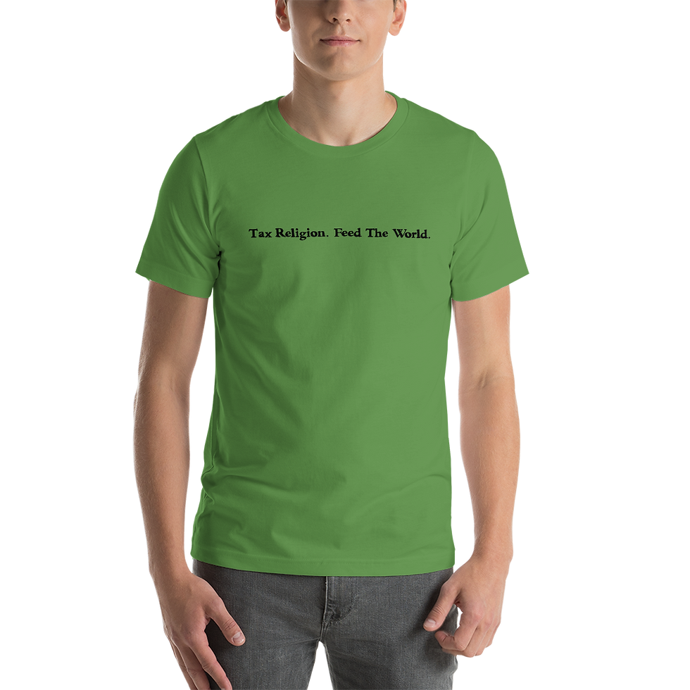 Thumbnail: Tax religion. Feed the world. Short-Sleeve Unisex T-Shirt