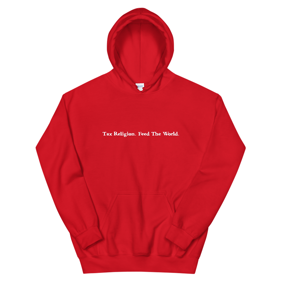Thumbnail: Tax Religion. Feed the World. Unisex Hoodie