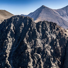black mountain ridge hiker