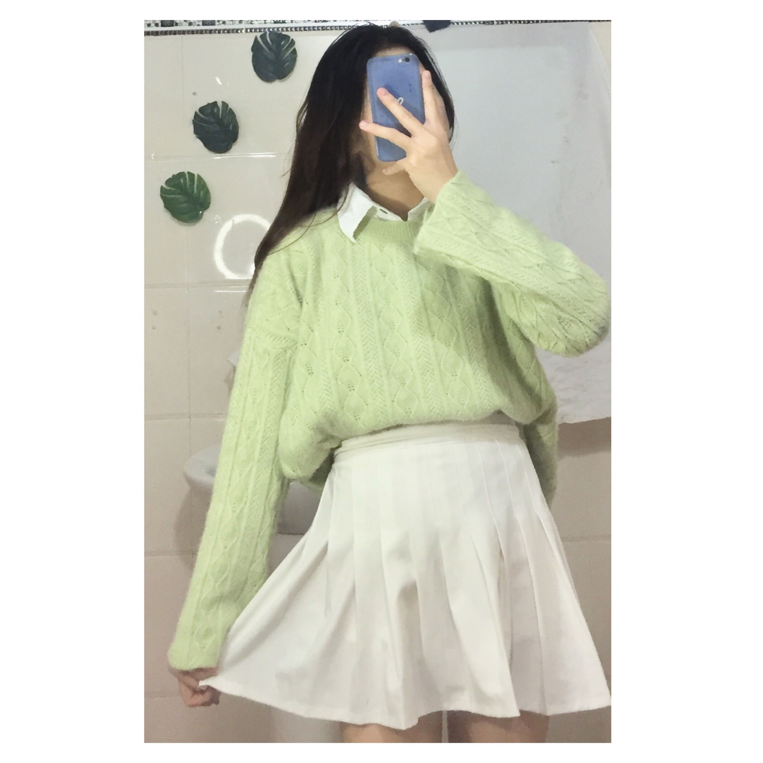 Set chân váy áo len