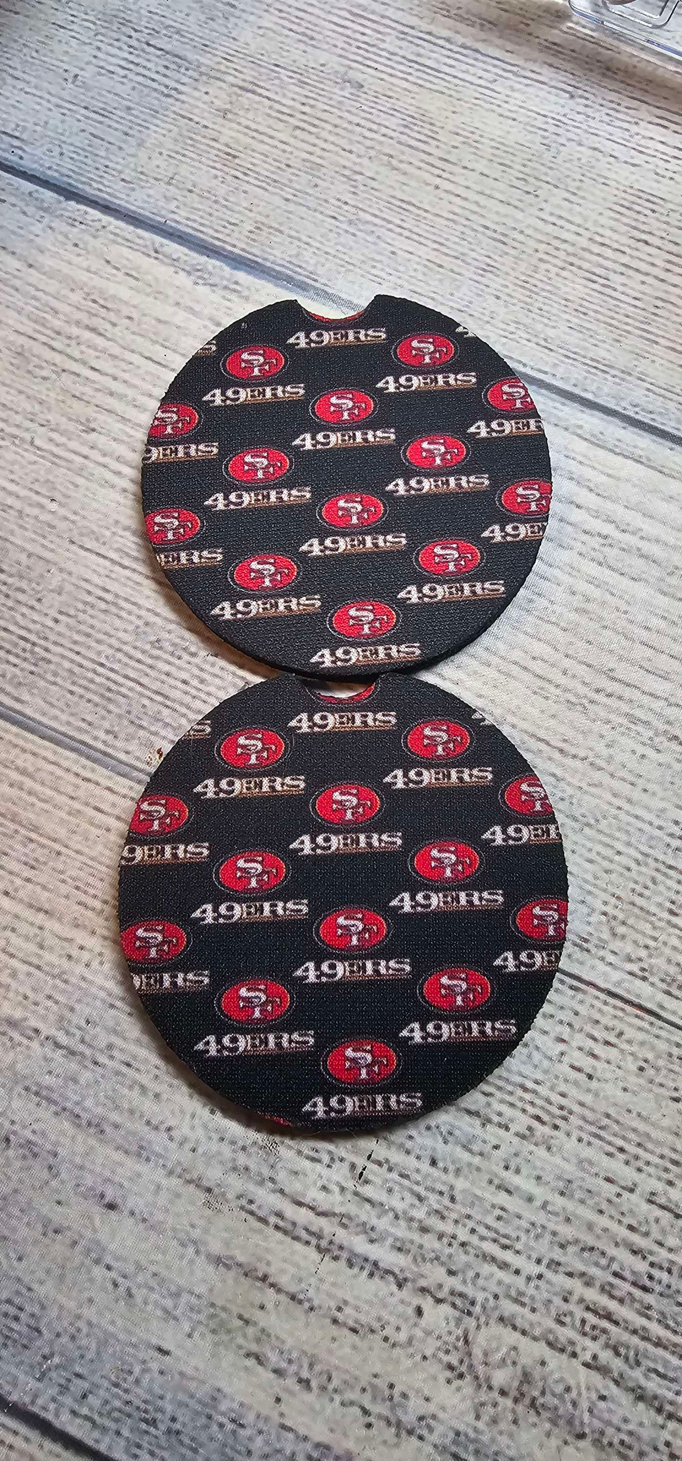 49ers -4 Set of 2 Car Coasters 