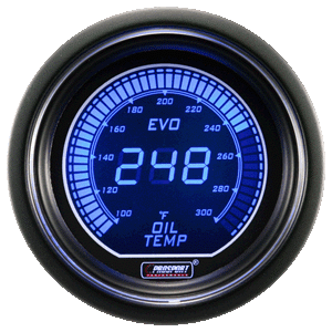 Oil Temp Gauge 52mm Blue/Red Digital 216EVOOT