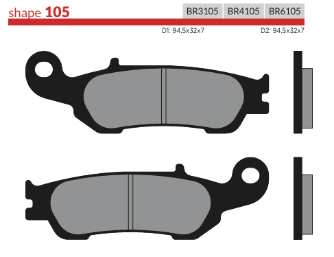 B3105 Brake Pads - G248 - FA450