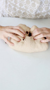 Starting to form dough ball