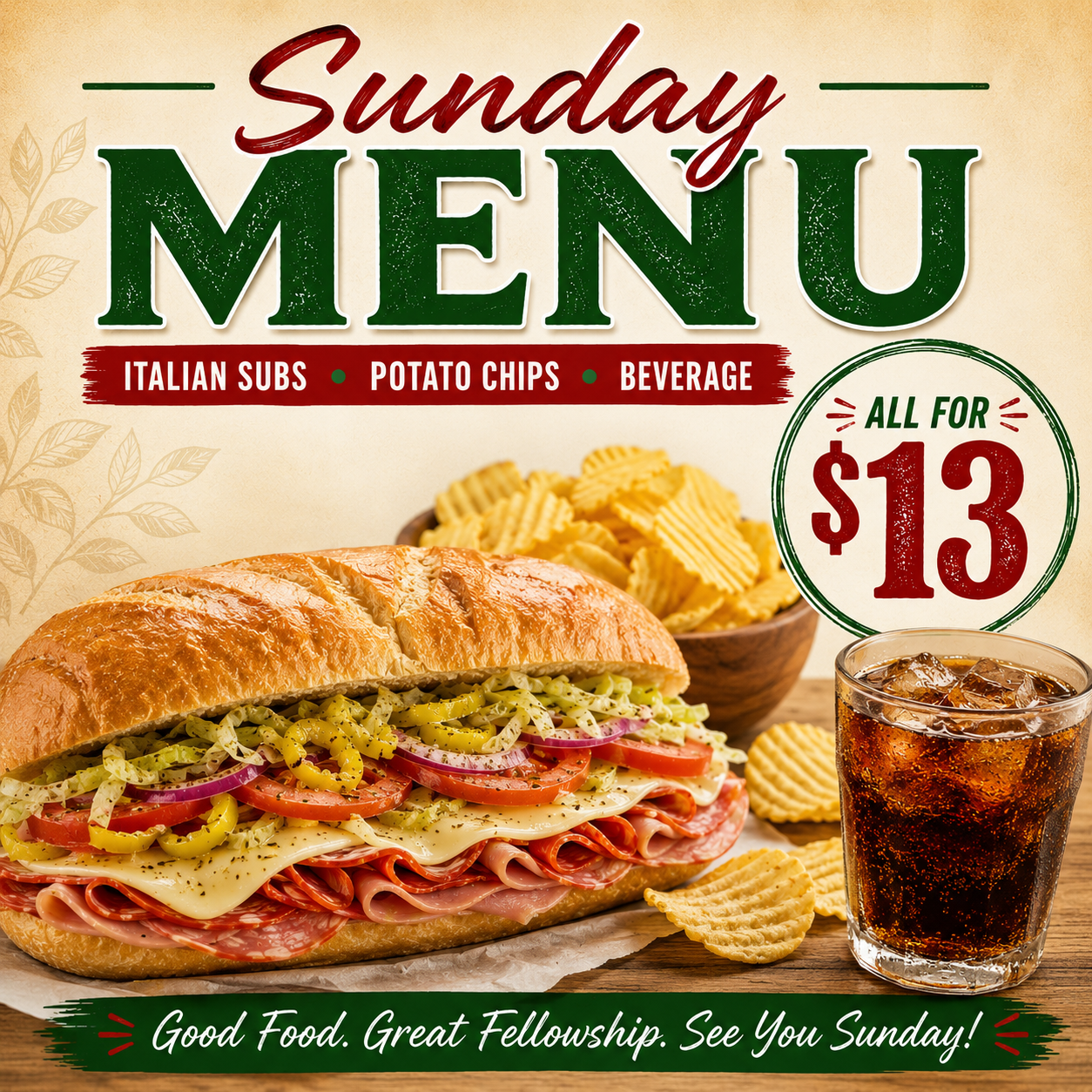 Italian Sub Sunday