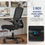 Thumbnail: Office Chair, Ergonomic Desk Chair with Adjustable Lumbar Support, High Back Me