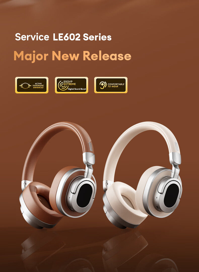 Thumbnail: Lenovo LE602 Retro Wireless Headphones Bluetooth 6.0 Gaming Headset HD Call HiFi