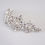 Thumbnail: Silver wire bridal headpiece embellished with diamanté and ivory pearls