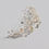Thumbnail: Silver wire bridal headpiece embellished with ivory clay flowers, diamanté and ivory pearls