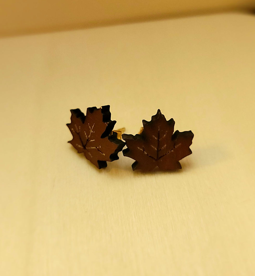 Fall Leaves Earrings (Brown)