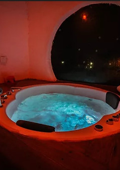 A jacuzzi bath tub