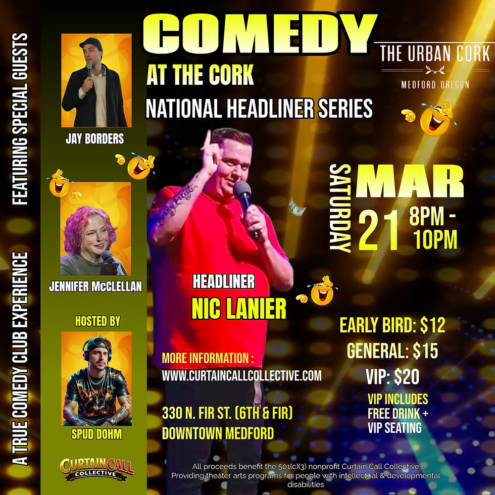 Comedy at The Cork: National Headliner Series