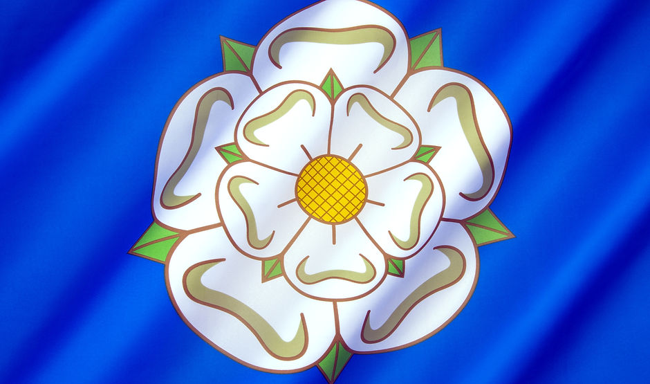 The British Regional flag of Yorkshire -
