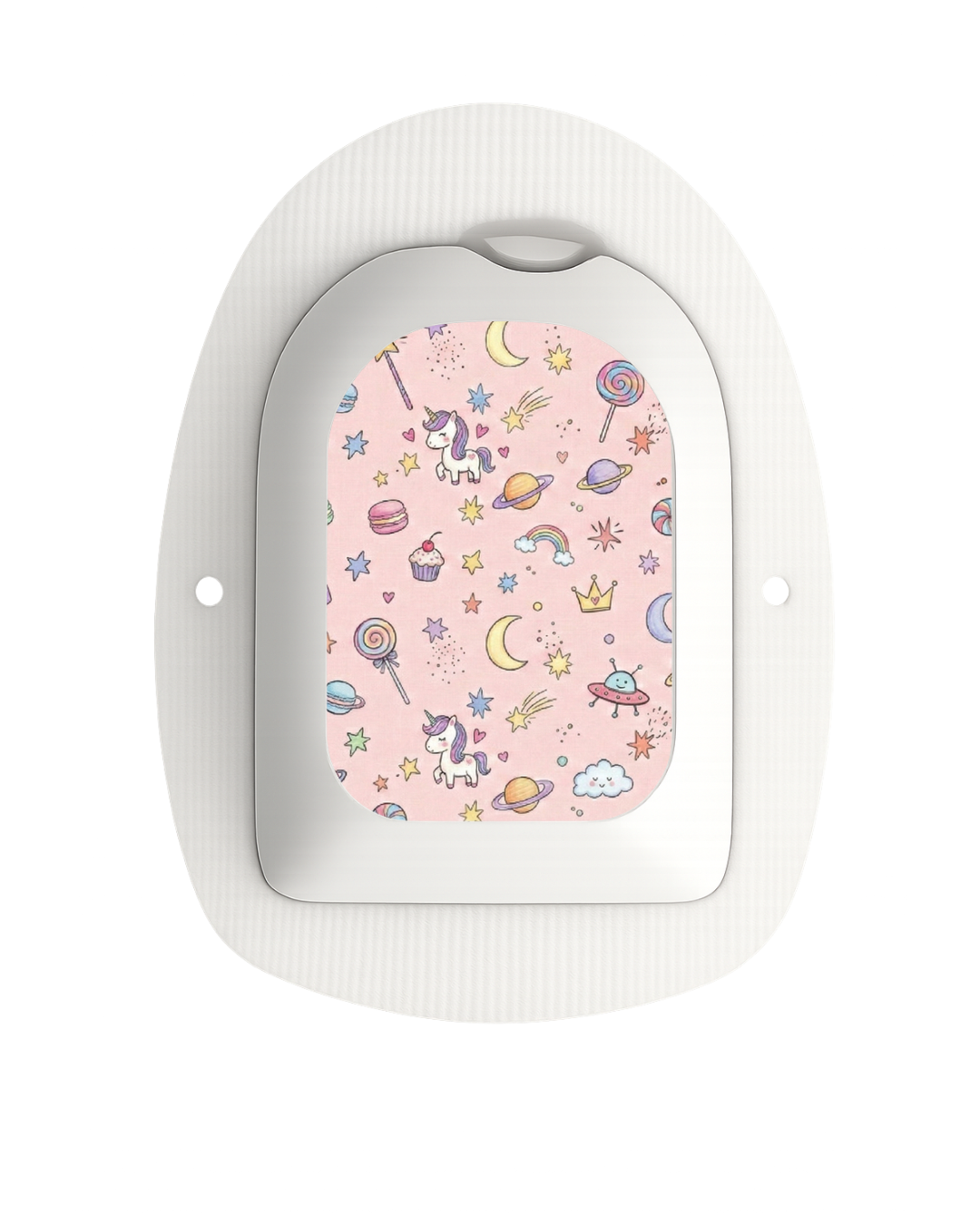 Sticker Omnipod unicorni rosa