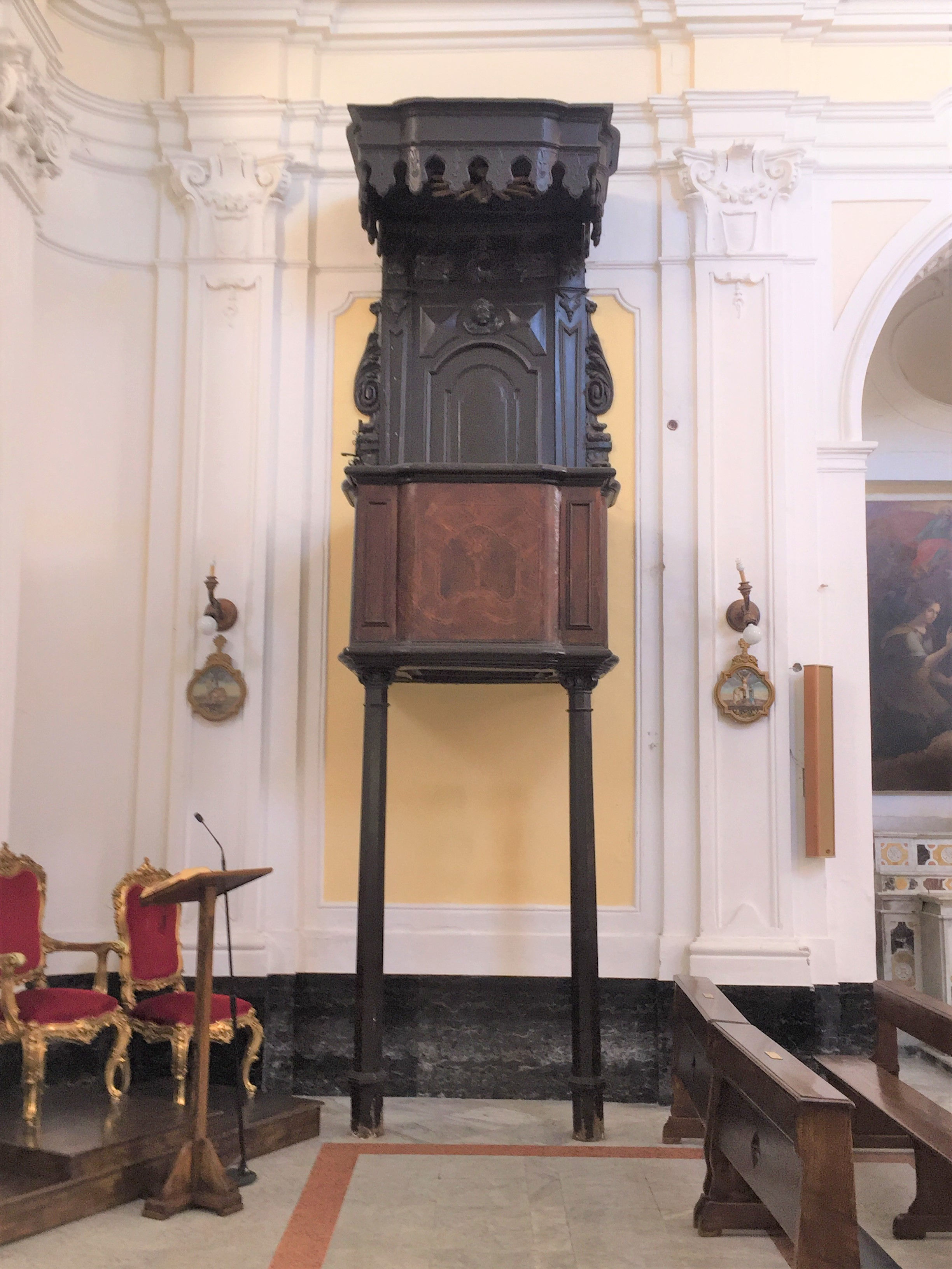 Wooden pulpit