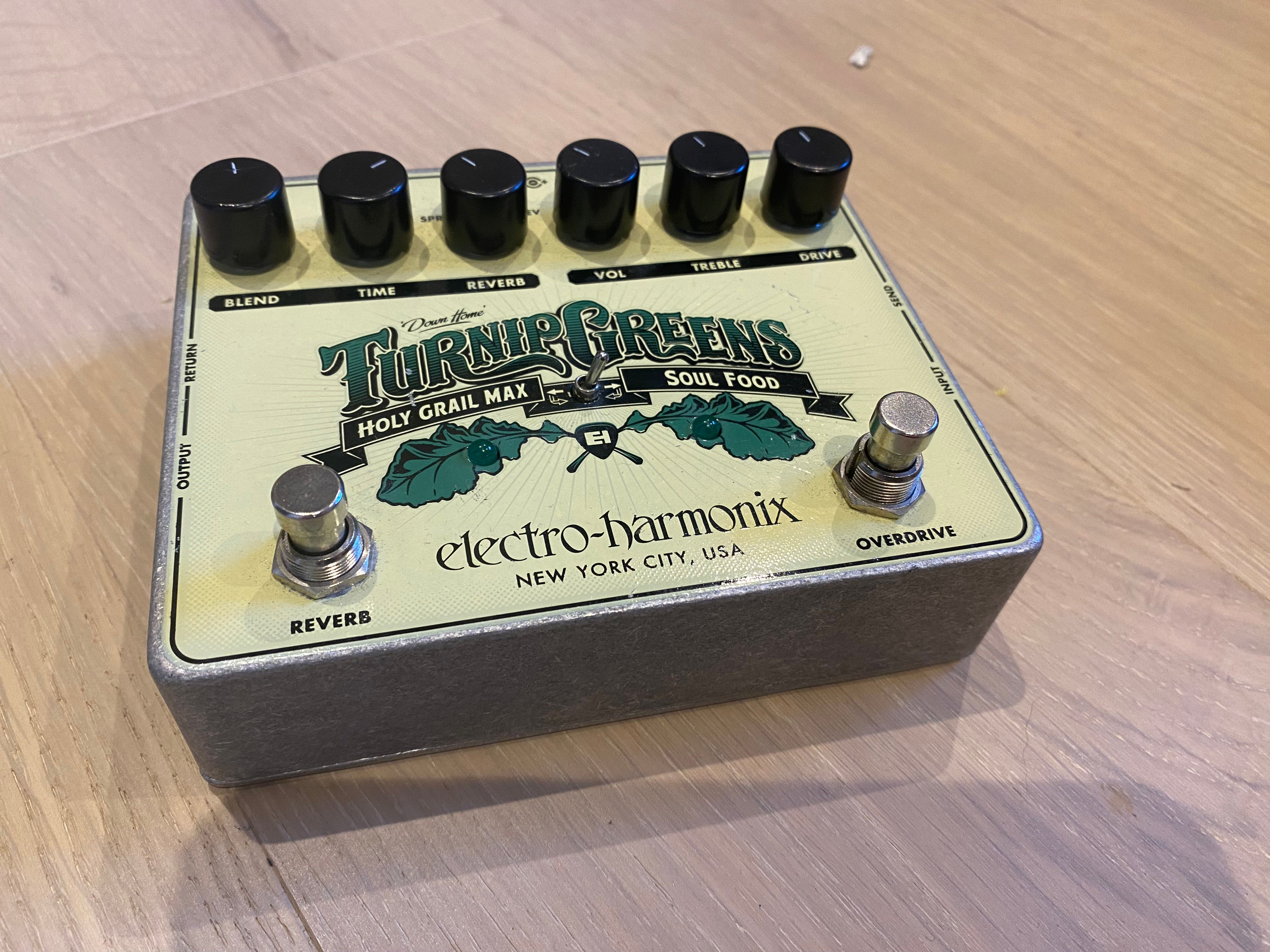 Electro-Harmonix Turnip Greens Overdrive And Reverb Effects Pedal