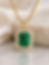 Emerald cut Emerald pendant