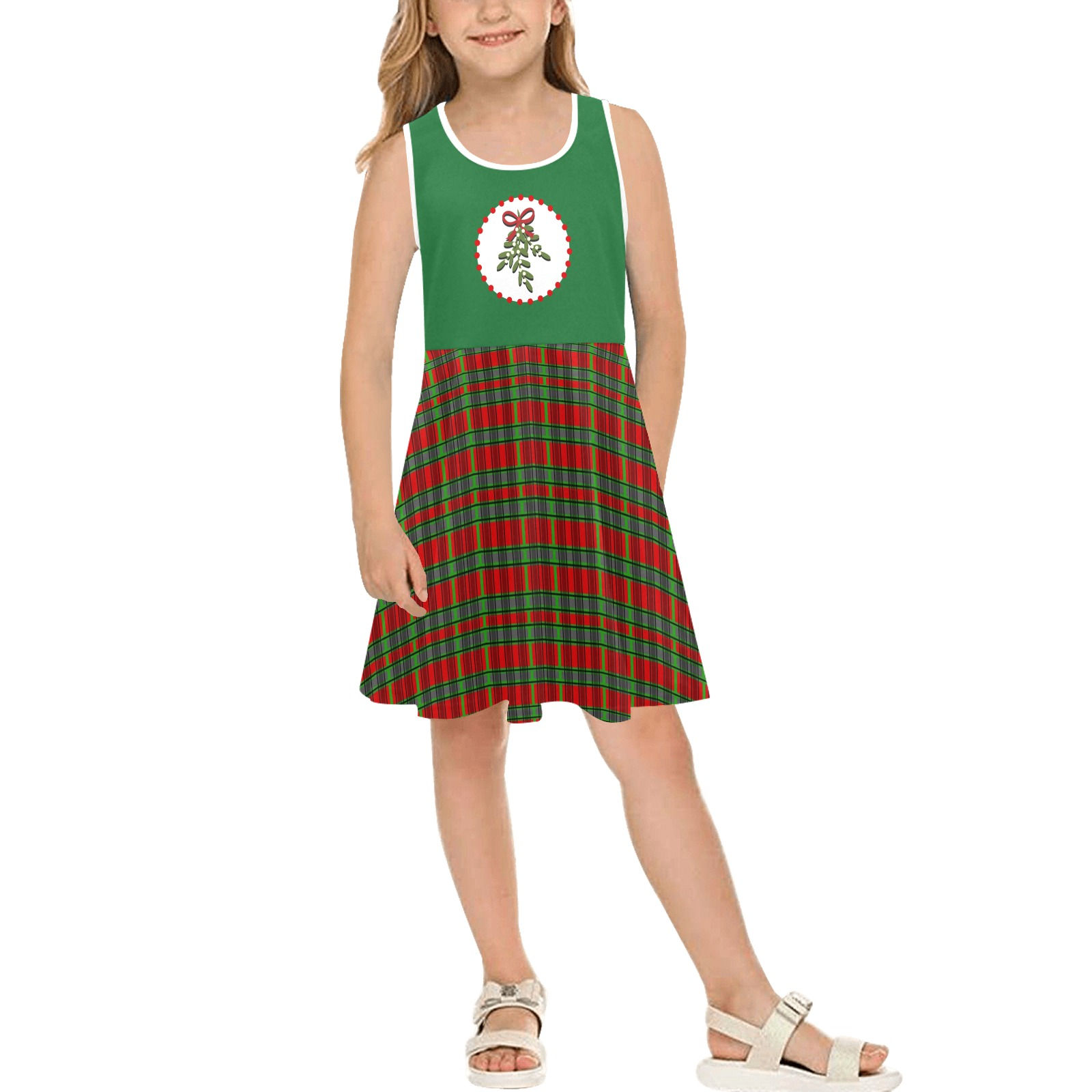 Mistletoe - Girl's Sleeveless Sundress