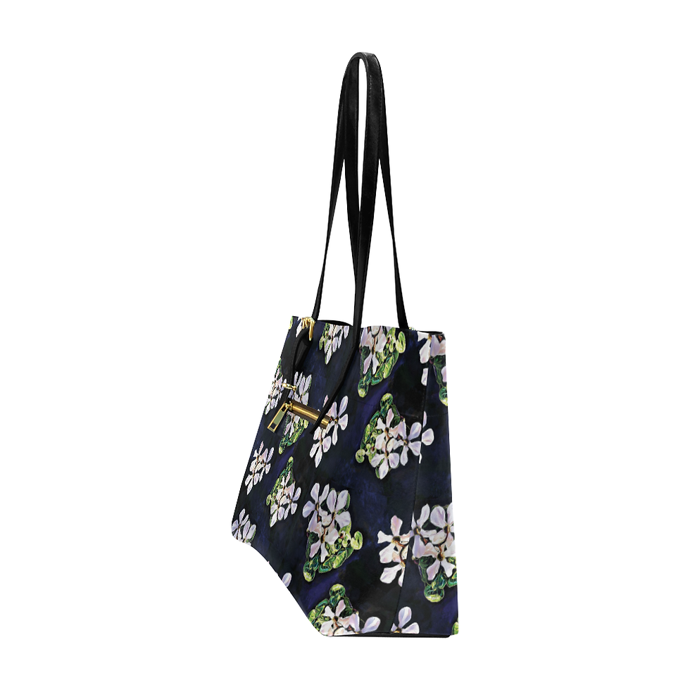 Thumbnail: Cyclamen Swirl - Large Tote Bag