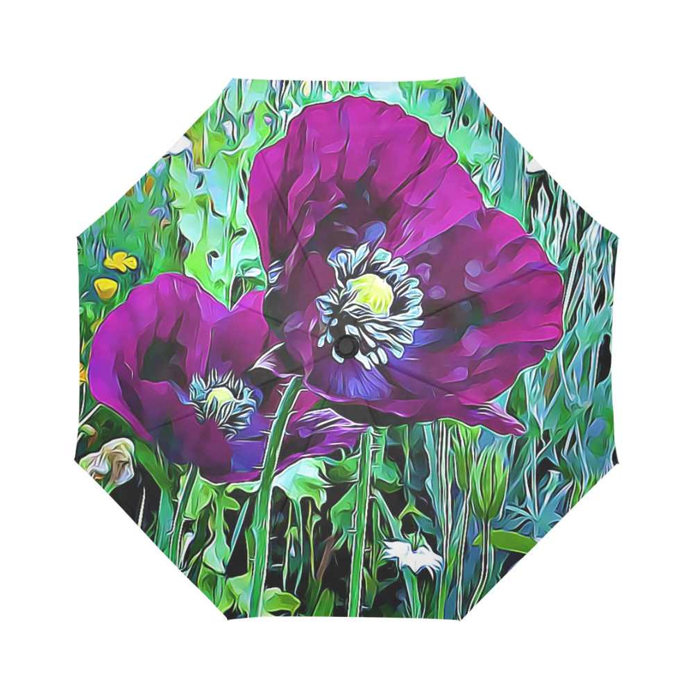 Meadow Poppies Spring - Botanical Umbrella
