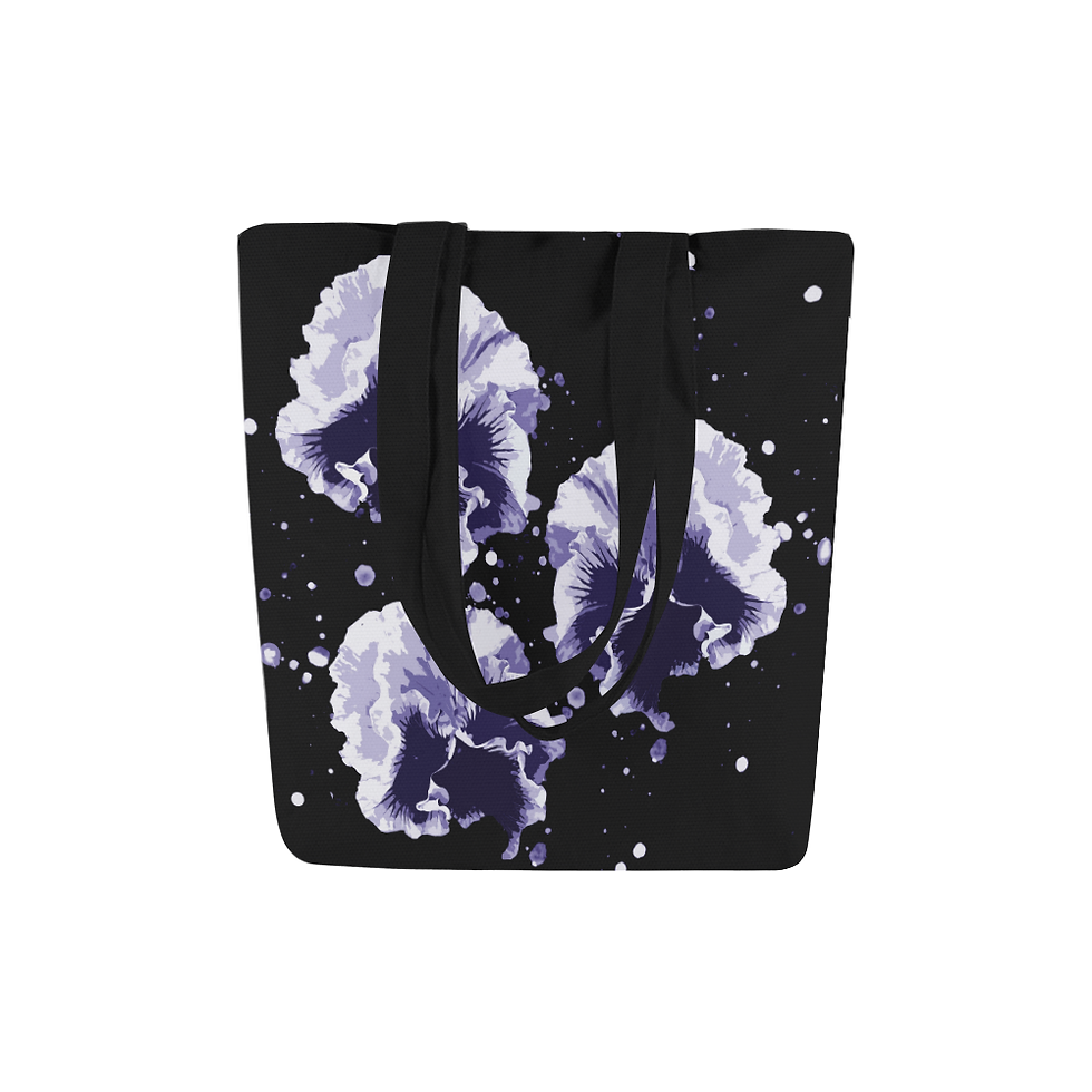 Thumbnail: Pansy Moonbeams Blue - Tote Bag