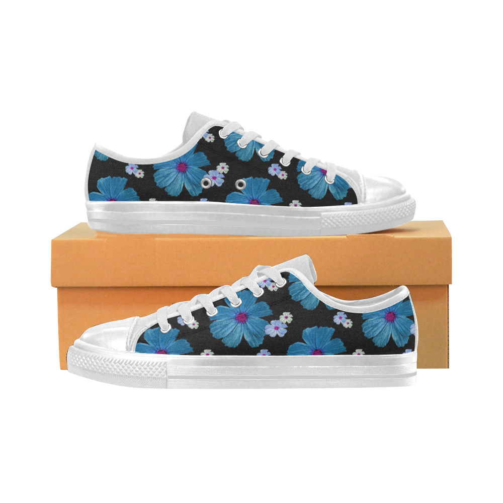 Cosmos Choas Blue - Women's Canvas Sneakers