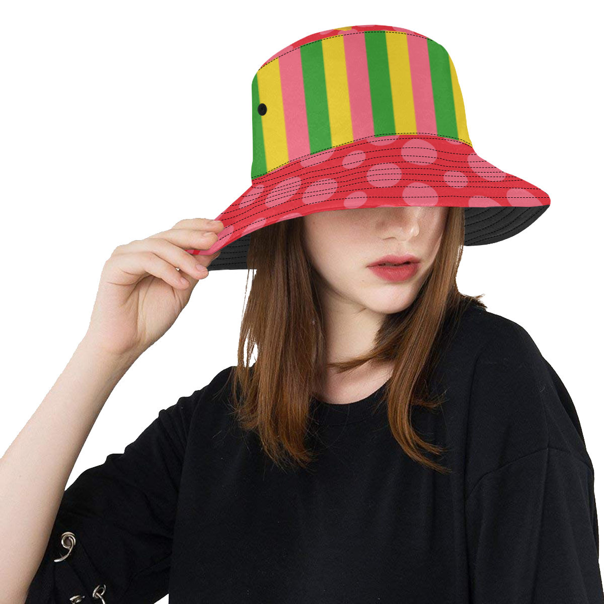 Nasturtium Dots and Stripes - Bucket Hat