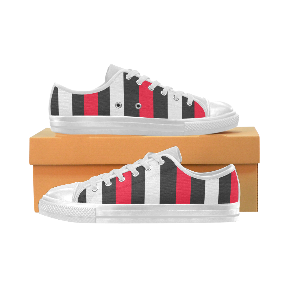 Bold Stripes - Women's Canvas Sneakers