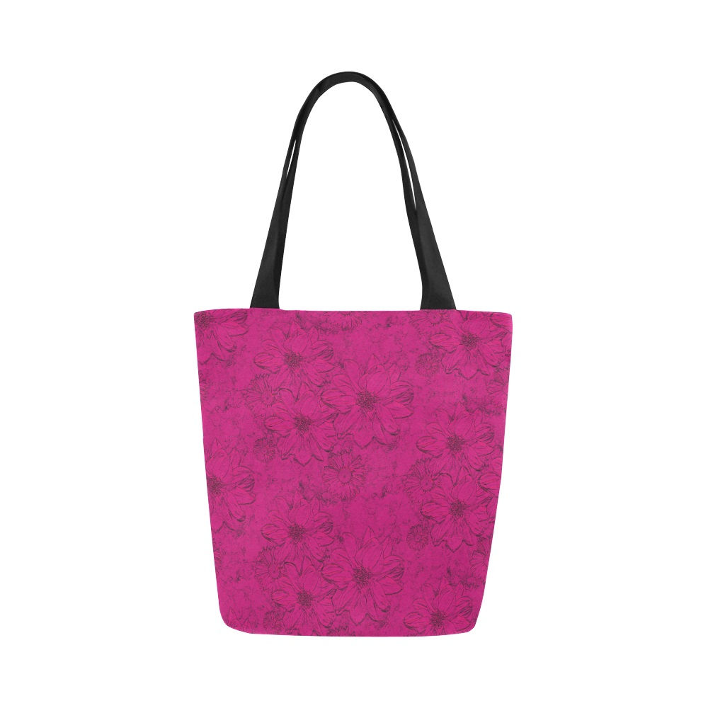 Embossed Floral Deep Pink - Tote Bag