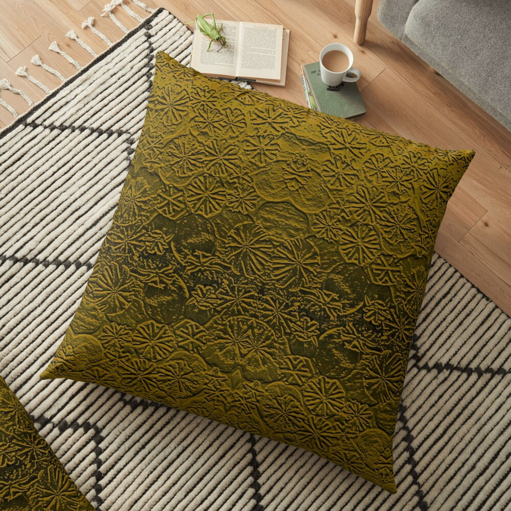 Metallic Poppies Copper - Cushion Cover