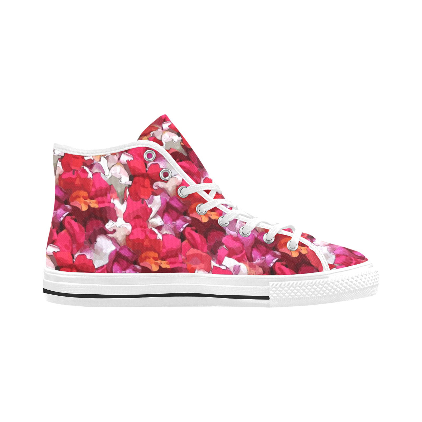 Snappy Red - Women's High Top Canvas Sneakers