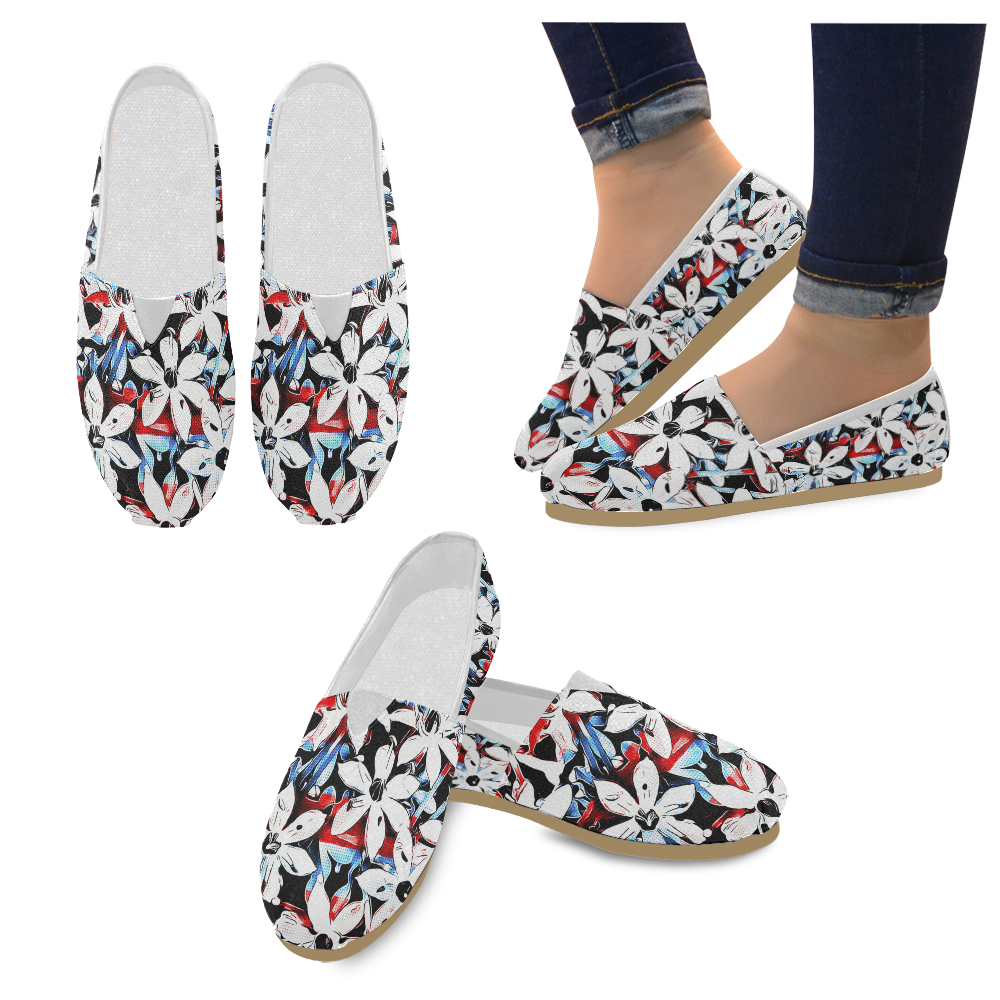Patriotic Lily - Slip On Canvas Shoes