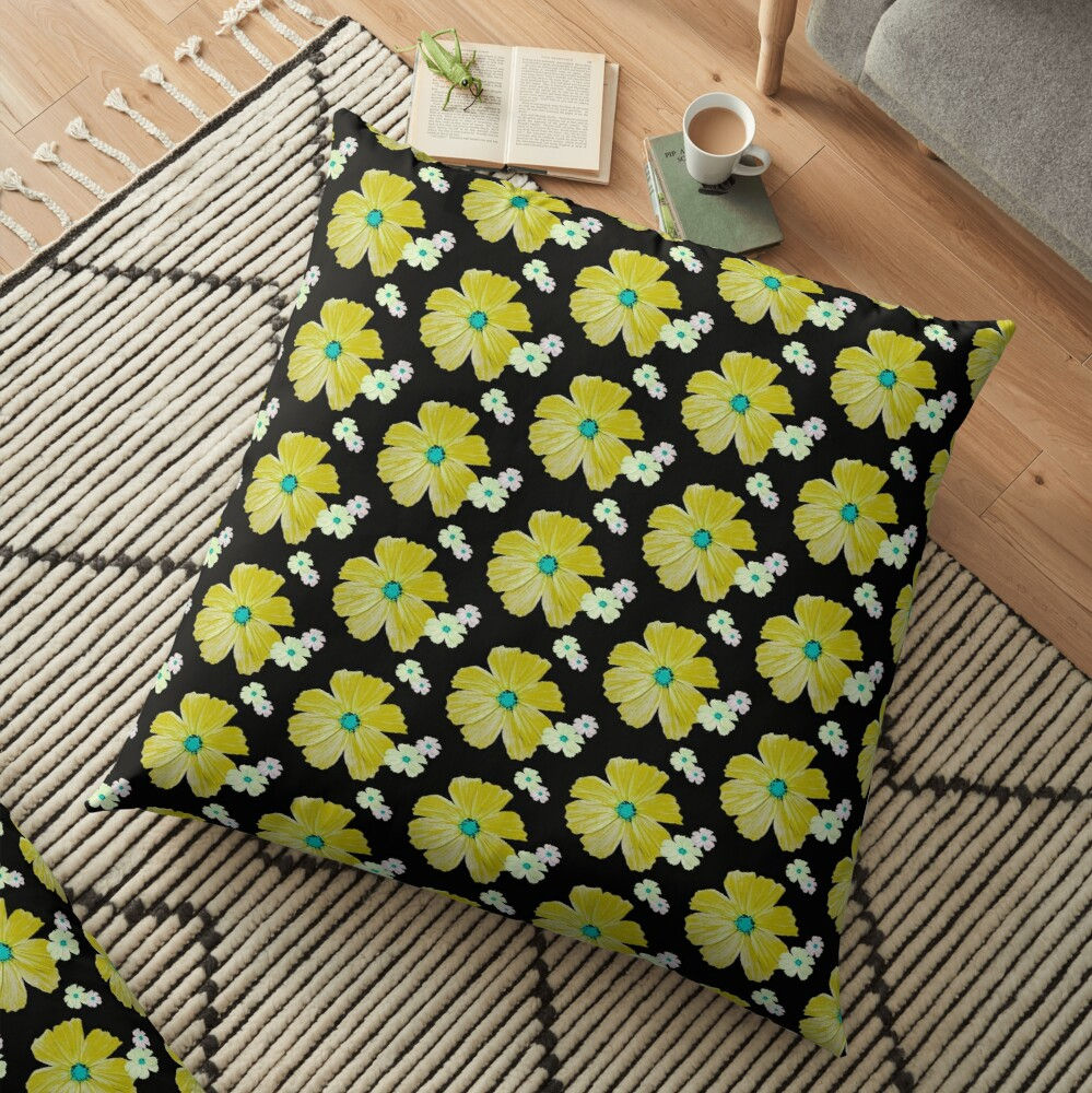 Cosmos Chaos Yellow - Cushion Cover