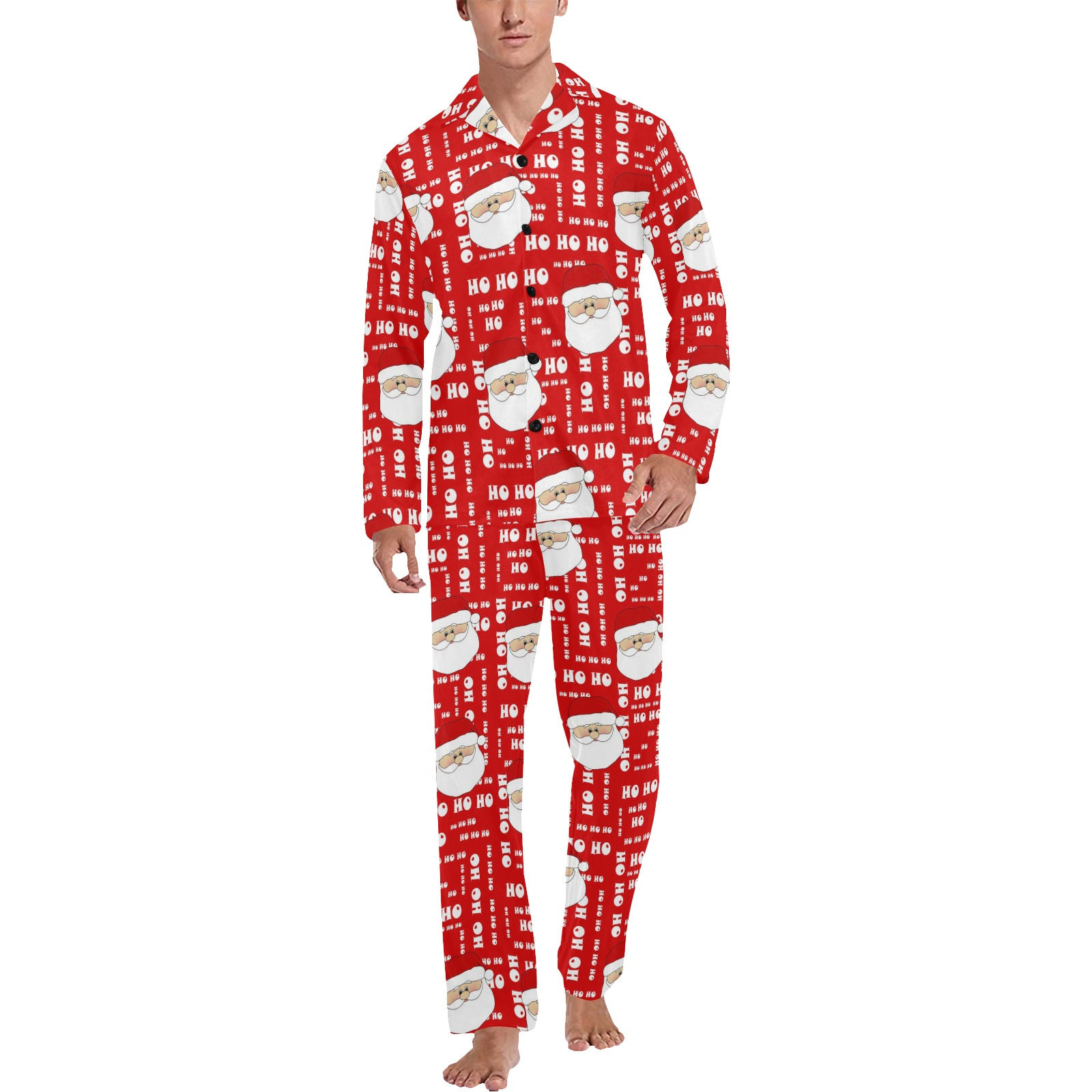 Santa HO HO HO - Men's Long Pajama Set