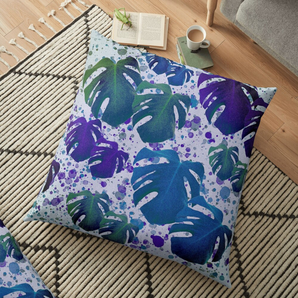 Monstera Leaves Got the Blues - Cushion Cover