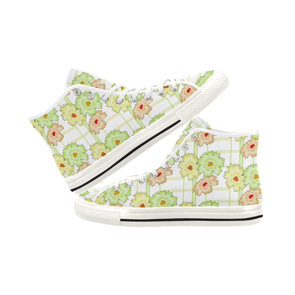 Summer Floral - Women's High Top Canvas Sneakers
