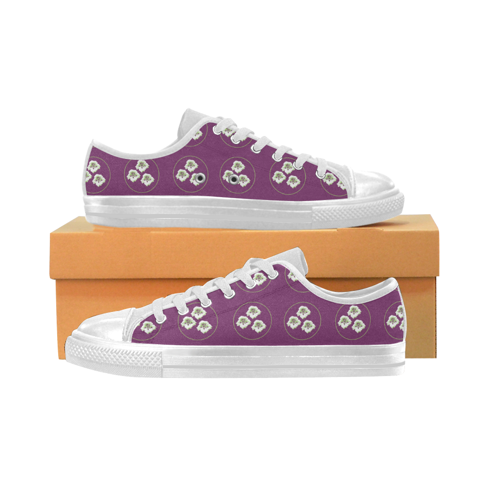 Purple Nasturtium - Women's Canvas Sneakers