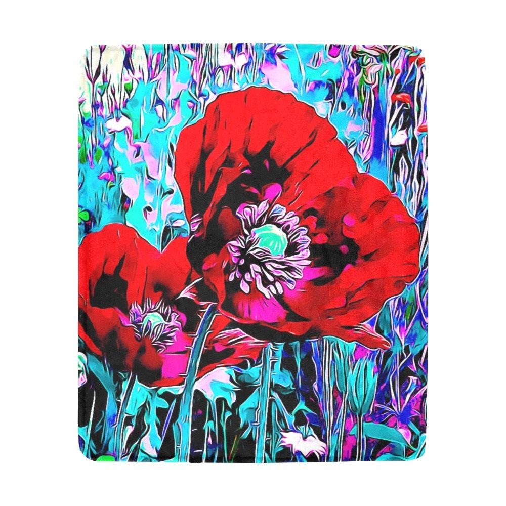 Meadow Poppies Red - Blanket